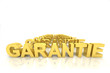 Schriftzug GARANTIE gold