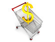 cart with dollar