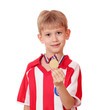 boy with gold medal boy with gold medal