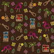 Tiki seamless pattern