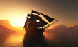 Sailboat in the sea.