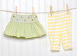 Baby Child Clothing on a Clothesline.