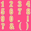 Yellow & Pink Plaid Numbers