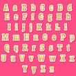 Yellow & Pink Plaid Alphabet Letters