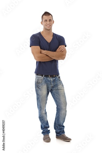 Foto: Young man in jeans and tshirt Young man in jeans and tshirt