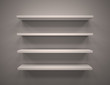 3d Empty shelves