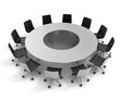 round table, diplomacy, conference, meeting 3d concept