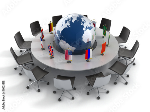 Illustration: United nations, global politics, diplomacy, world leadership United nations, global politics, diplomacy, world leadership