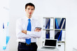 Young businessman in office