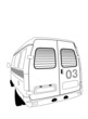 car to ambulance on white background