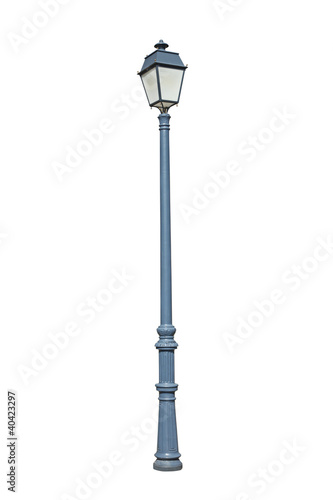Photo: réverbère bleu réverbère bleu