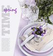 Table Decoration with Viola Flowers