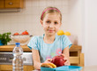 girl with lunch box