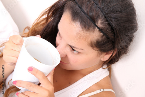 Foto: Mit der Kaffeetasse Mit der Kaffeetasse