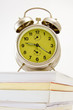 Clock and books