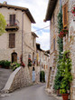 Medieval street in the Italian hill town of Assisi