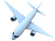 Jet airplane top view