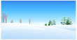 Vector: Fir trees over snow landscape Fir trees over snow landscape