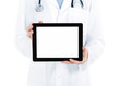 Doctor Showing Blank Digital Tablet PC Isolated
