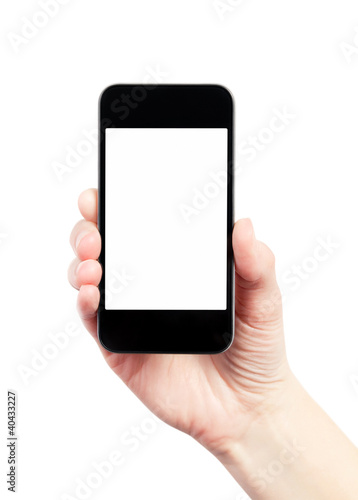Photo: Mobile Smart Phone With Blank Screen Isolated Mobile Smart Phone With Blank Screen Isolated