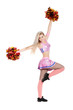 Cheerleader with pompoms