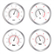 Set of manometers, isolated on white background