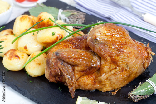 Photo: Chicken and potatoes Chicken and potatoes