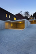 view of the beautiful modern houses, .outdoor at night