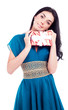 woman with a present