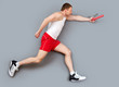Relay race participant