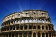 The ruins of the Roman Colosseum The ruins of the Roman Colosseum