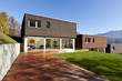beautiful modern houses with garden, outdoor