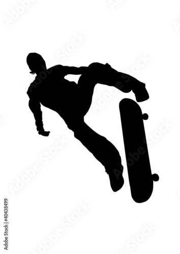 Vector: man on the skateboard, on a white background man on the skateboard, on a white background
