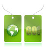 eco green illustration tags design over white eco green illustration tags design over white