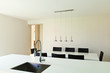 beautiful modern house, view of kitchen with dining table