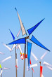 pinwheel under blue sky in summer pinwheel under blue sky in summer