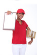 Young delivery worker