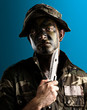 young soldier face