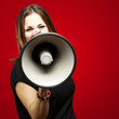woman with megaphone