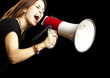 girl with megaphone girl with megaphone