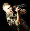 soldier aiming