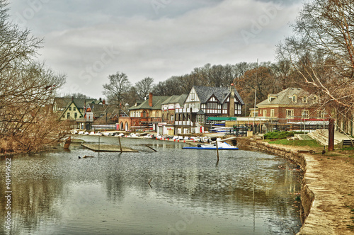 Photo: boat houses along the Schuylkill river boat houses along the Schuylkill river