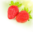 Photo: Fresh strawberries border Fresh strawberries border