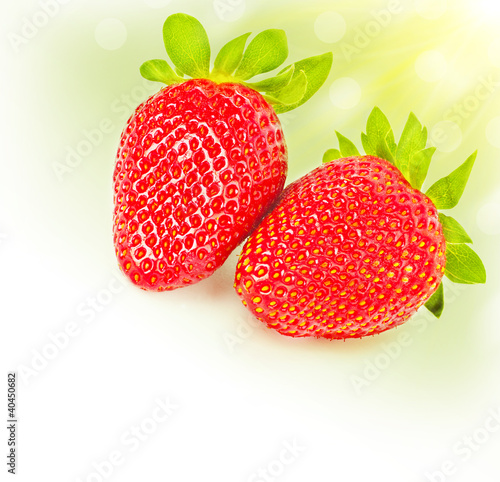 Foto: Fresh strawberries border Fresh strawberries border