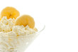 Home milk cheese with fruit
