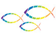 Ichthys Schwarm bunt