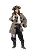 Photo: Man in a pirate costume. Isolated Man in a pirate costume. Isolated