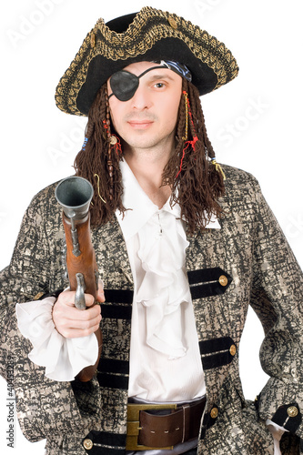 Photo: man dressed as pirate man dressed as pirate