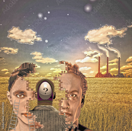 Illustration: Puzzle human Puzzle human