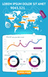 Elements of Infographics with buttons and menus